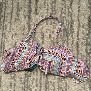 Multicolored Ruffle Swimsuit Top